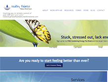 Tablet Screenshot of healthybalancewithmelanie.com